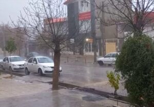 بارش شدید باران در ایوان غرب