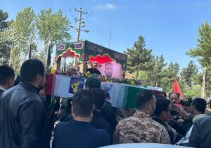 تشییع پیکر مطهر پاسدار شهید اقتدار محمدرضا ابراهیم زاده در چناران