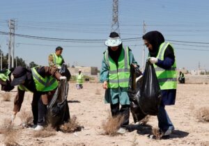 ورودی روستای زمان‌آباد اصفهان از زباله پاکسازی شد