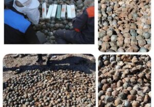 کشف و خنثی‌سازی ۹ هزار و پانصد بمبلت بجامانده از جنگ + عکس