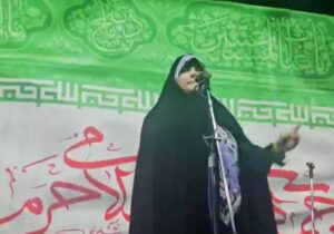 رجزخوانی «سحر امامی» در تجمع شبانه مردم رشت