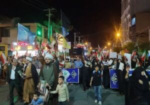 دانسفهان؛ شب ۱۰۶ با طنین همصدایی مردم همراه شد