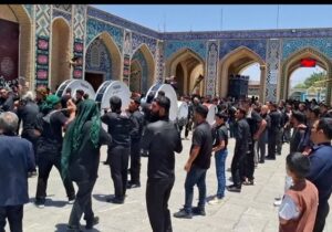 عزاداری پرشور مردم جوپار در عاشورای حسینی