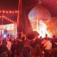 پرچم متبرک حرم امام حسین(ع) در اردستان به اهتزاز درآمد