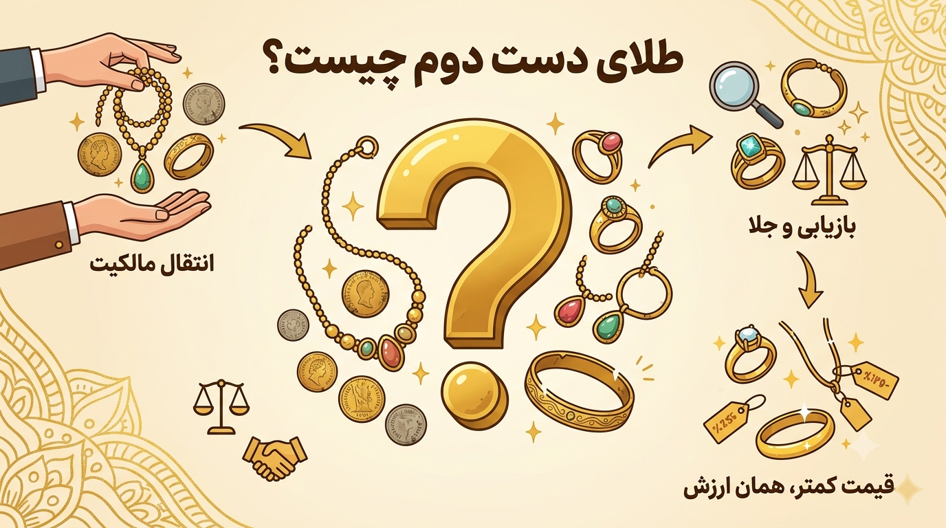 طلای آبشده، سکه یا طلای دست دوم؛ کدام یک برای حفظ ارزش پول هوشمندانهتر است؟ طلای دست دوم چیست؛ معرفی طلای استفاده شده و مزایای خرید آن در بازار طلا